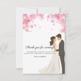 Gracias por venir tarjeta de invitación