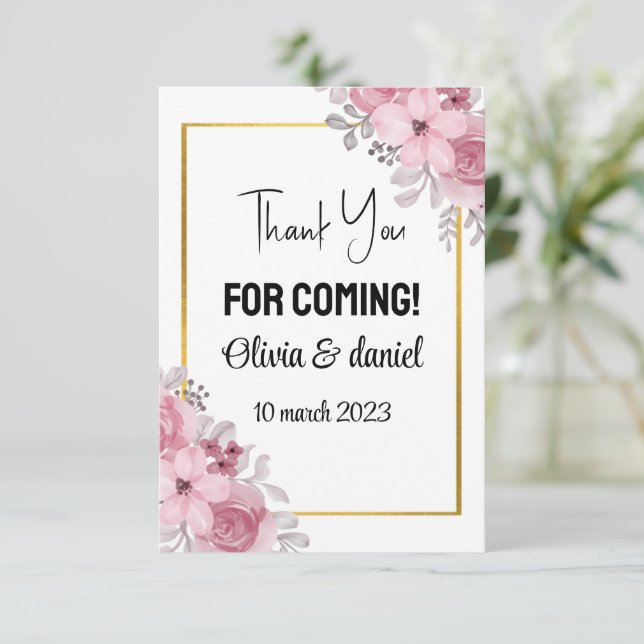 Gracias por venir Tarjetas de agradecimiento (Anverso de pie)