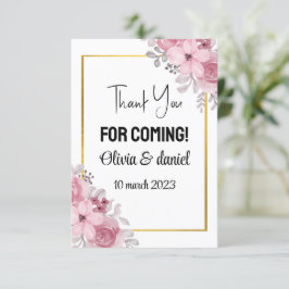 Gracias por venir Tarjetas de agradecimiento