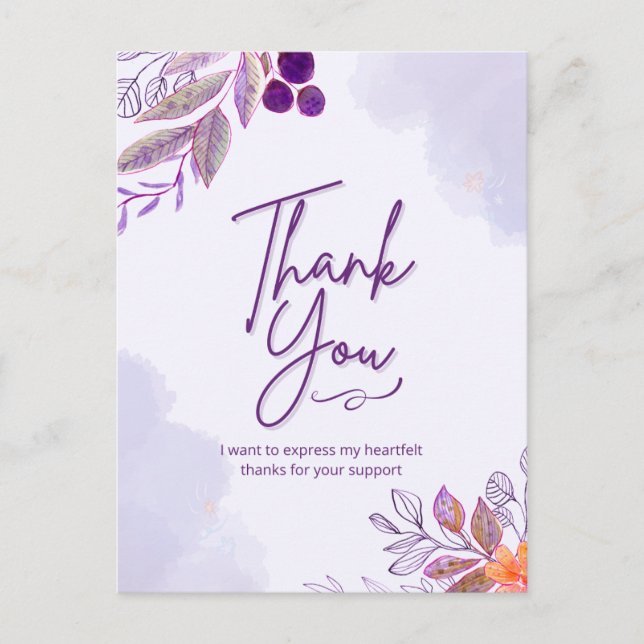 Gracias postal (Anverso)