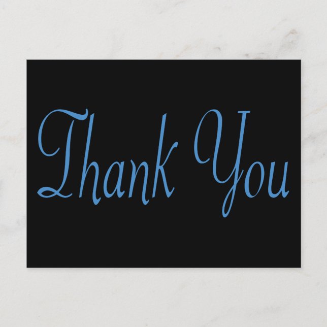 Gracias postal a Black and Blue (Anverso)