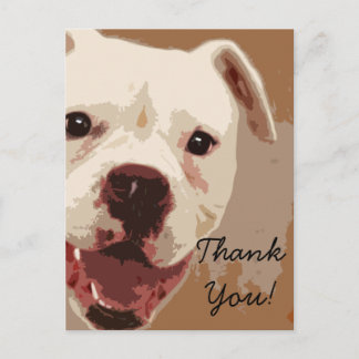 Gracias postal Boxer Dog Art