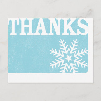 Gracias, postal de navidades de copos de nieve.