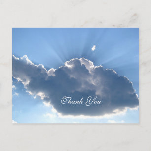 Gracias postal de nube