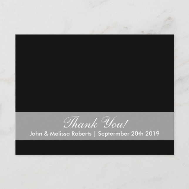 Gracias postal por la fotografía del boda (Anverso)