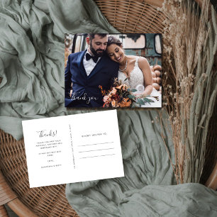 Gracias Postales de fotos de boda personalizadas