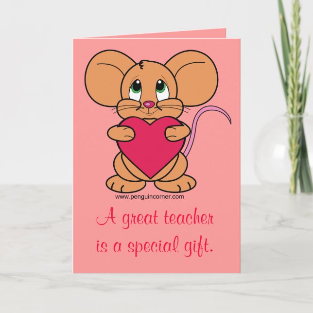 Gracias profesor de tarjetas de San Valentín (Anverso)