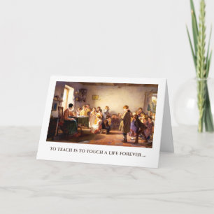 Gracias, profesor. Tarjeta de felicitación del Bel