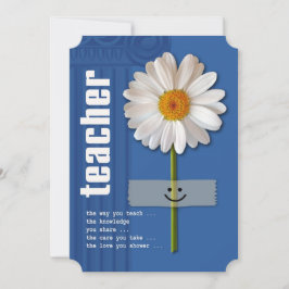 Gracias, Profesor. Tarjetas planas Daisy Design Pe