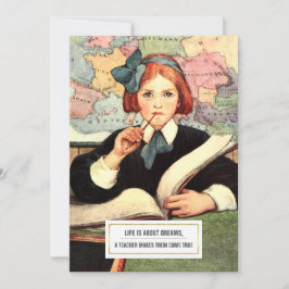 Gracias, Profesor. Tarjetas planas de arte vintage