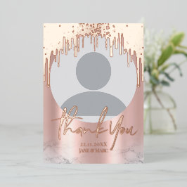 Gracias Purpurina Rosegold Dris Tarjetas de Reliev