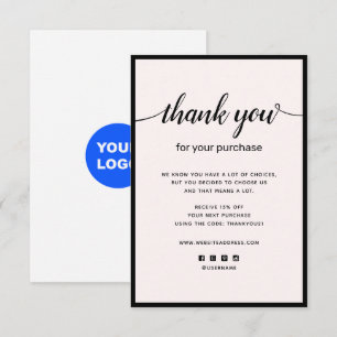 Gracias Rosa por tu tarjeta de nota de compra