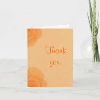 Gracias, Rosas anaranjadas desvaídas, tarjetas de 
