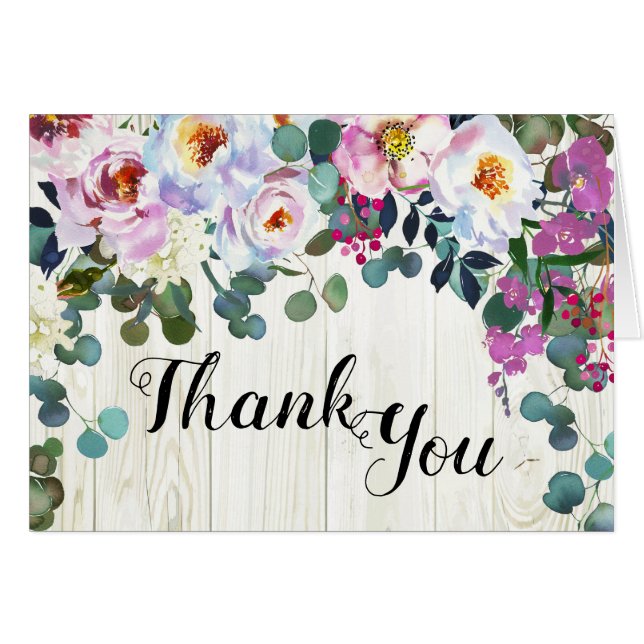 Gracias Rustic Boho Moda Peonies Floral (Anverso (Horizontal))