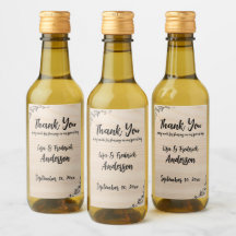 Gracias rustico personalizado de pareja