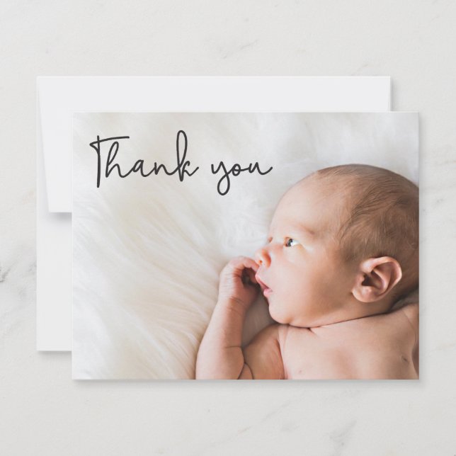 Gracias Script y anuncio de nacimiento de bebé (Anverso)