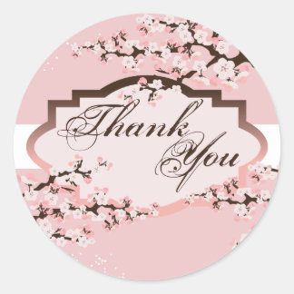 Gracias Sello - Boda de flores de cerezo rosa