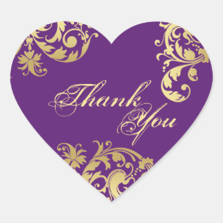 Gracias Sello - Boda Floral Purple & Gold