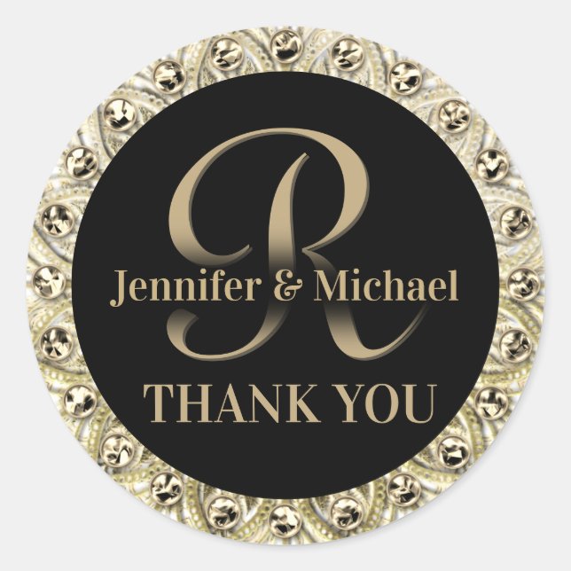 Gracias Sello De Glam De Oro (Anverso)