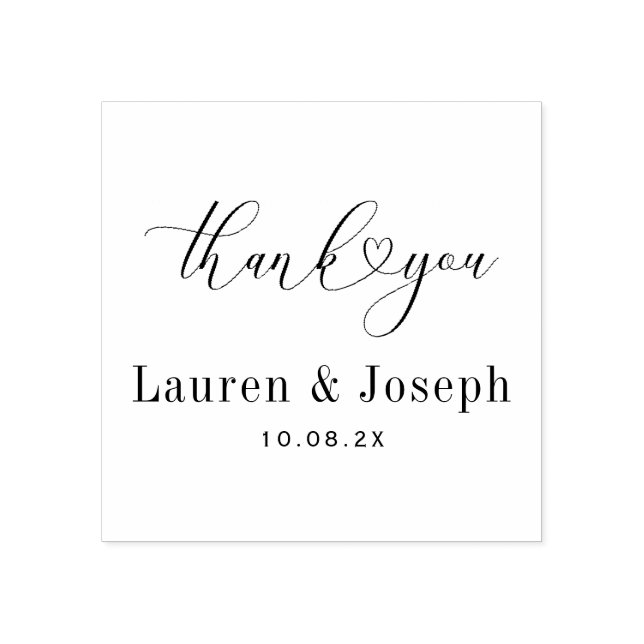 gracias sello de goma boda (Impresión)