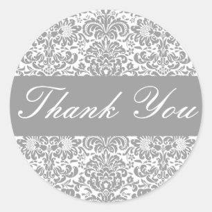 Gracias Sello de Pegatina de sobres Damask