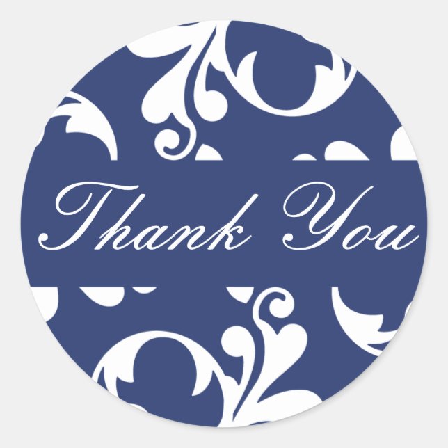 Gracias Sello de Pegatina de sobres Flourish Leaf (Anverso)