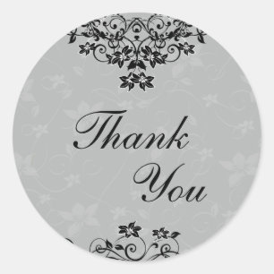 Gracias Sello - Floral de candelabro gris pizarra