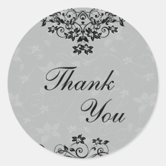Gracias Sello - Floral de candelabro gris pizarra