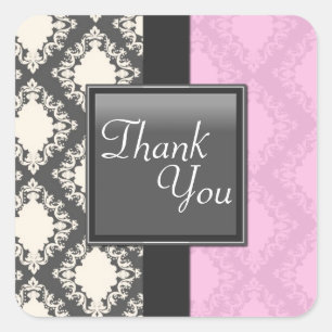 Gracias Sello - Matrimonio blanco y rosa claro