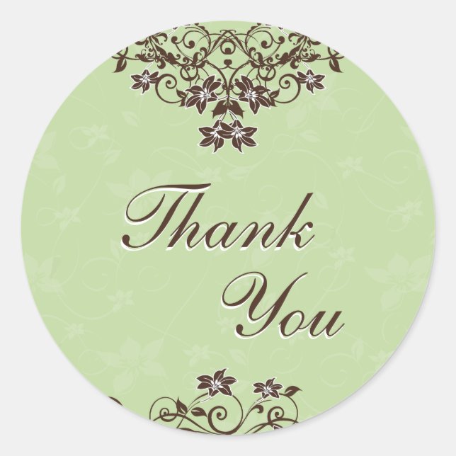 Gracias Sello - Mint Green & Chocolate Brown (Anverso)