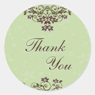 Gracias Sello - Mint Green & Chocolate Brown