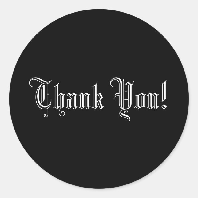 Gracias! Sello para sobres de texto Boda formal (Anverso)