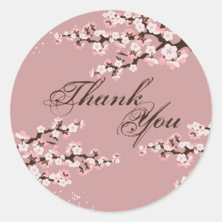 Gracias Sello - Rosa polvoriento Boda de flores de