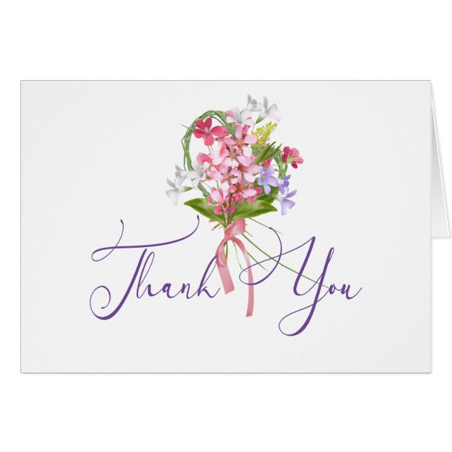 Gracias | Sencillo Bouquet Floral (Anverso (Horizontal))