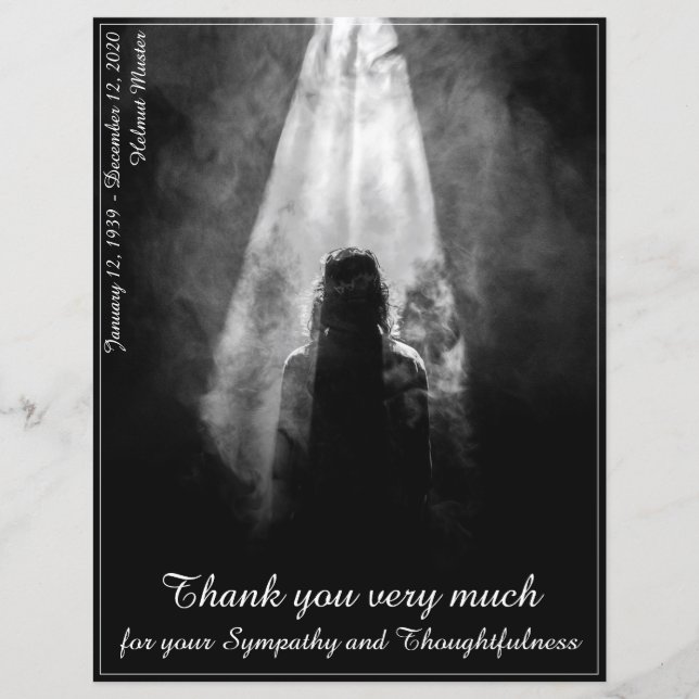 Gracias tarjeta a la luz - adiós mi querida (Anverso)