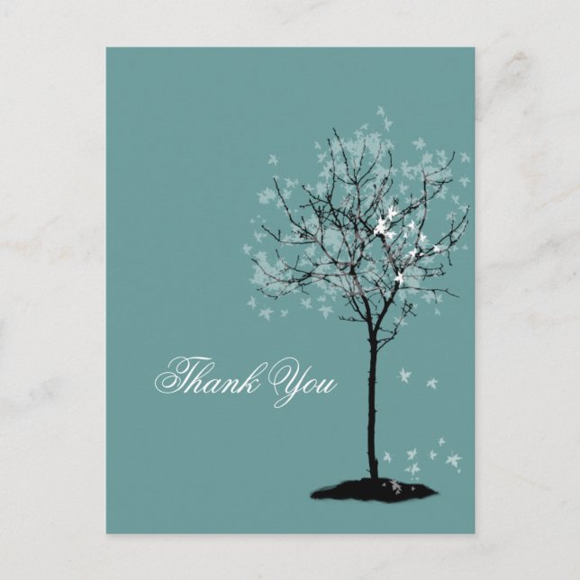 Gracias tarjeta ~ árbol de arce, ¡DIY color de fon (Anverso)
