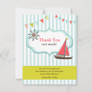 Gracias tarjeta Baby Shower de navegación