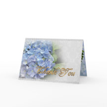 Gracias tarjeta Blue Hydrangeas