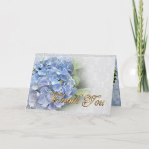Gracias tarjeta Blue Hydrangeas