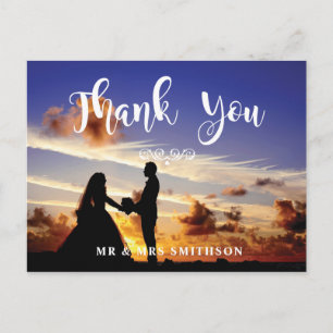 Gracias, tarjeta Boda de fotos, tarjeta postal de 