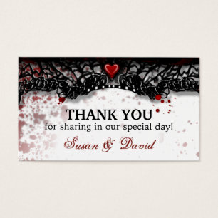 Gracias Tarjeta Boda Halloween Splatter