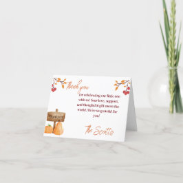 Gracias tarjeta calabaza pequeña