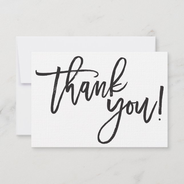 Gracias tarjeta caligráfica (Anverso)