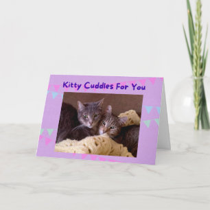 Gracias tarjeta con gatos mimados