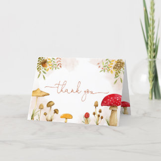 Gracias tarjeta con tema de bosque
