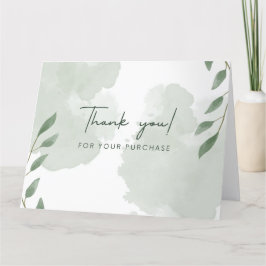 Gracias tarjeta con vegetación simple