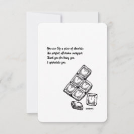 Gracias, tarjeta de agradecimiento - Chocolate, pl