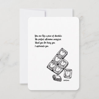 Gracias, tarjeta de agradecimiento - Chocolate, pl