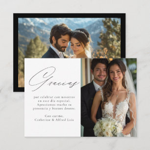 Gracias Tarjeta de agradecimiento de boda