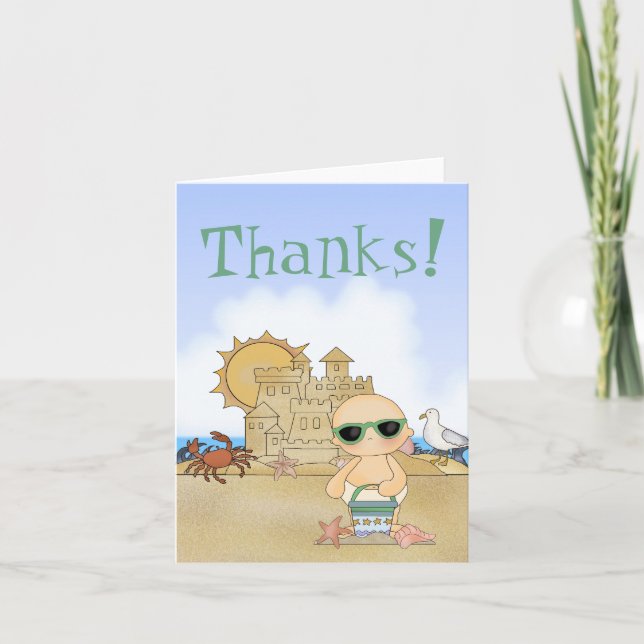 ¡Gracias! Tarjeta de agradecimiento de Guay Beach  (Anverso)
